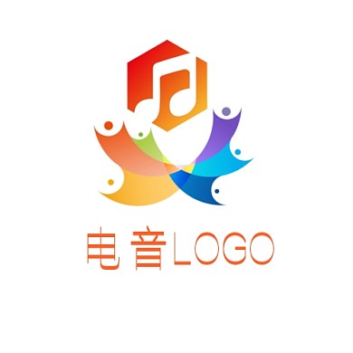 时尚流行多元素悦动电音LOGO