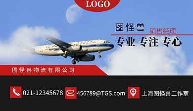 物流公司个人名片宣传推广大气
