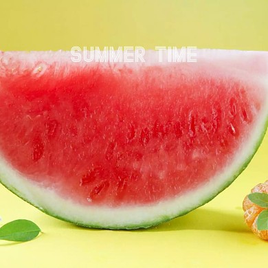 粉色西瓜清新夏日水果手机微博封面