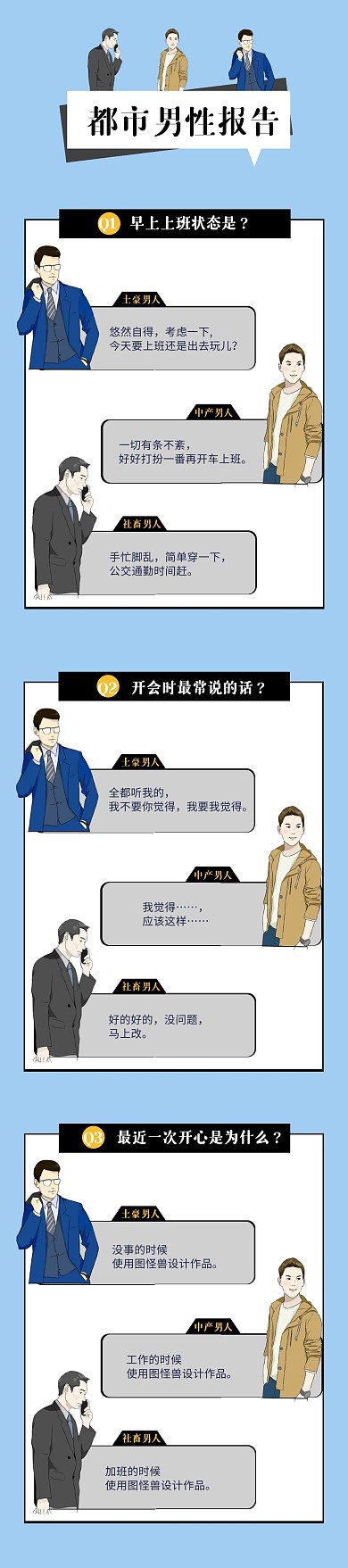 都市男性报告职业男性职场区别条漫