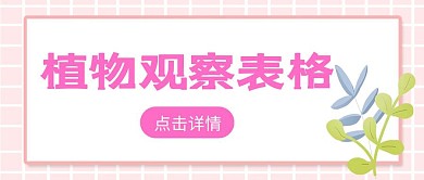 植物观察表格公众号首图