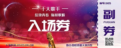 十大歌手青春炫幻入场券