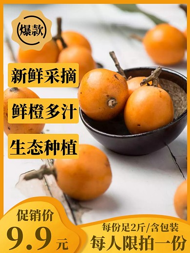淘宝主图促销枇杷水果