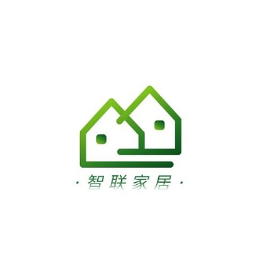 智联家居简约绿色平面logo设计