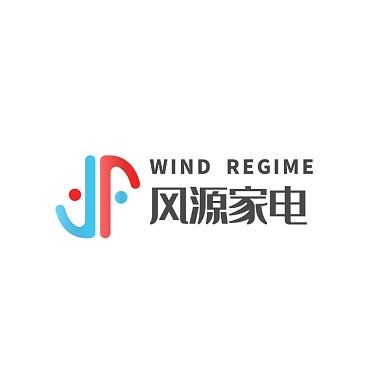 红蓝色商务家电logo设计