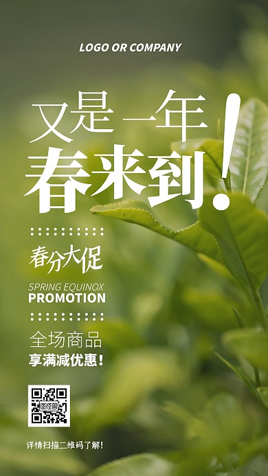 春分节气传统通用模板促销海报