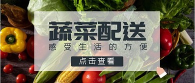 蔬菜配送公众号封面简约