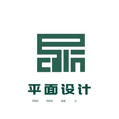 蓝色调平面设计logo