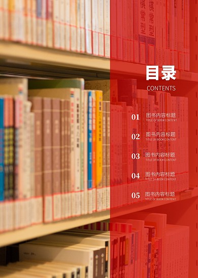 简约大气简洁直观图书目录页