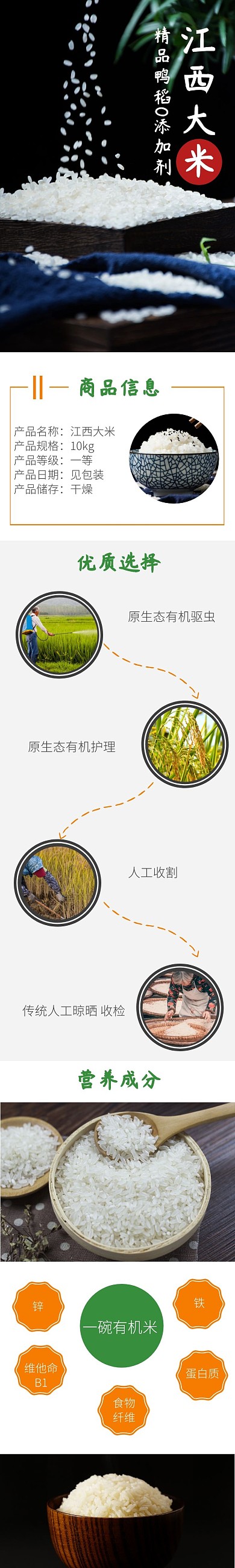 江西有机大米产品详情页