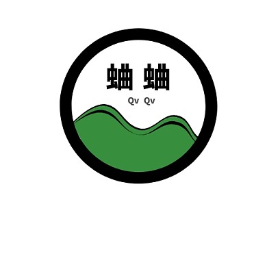 蛐蛐圆形绿色logo设计
