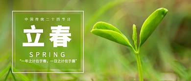 立春摄影绿色简约公众号首图