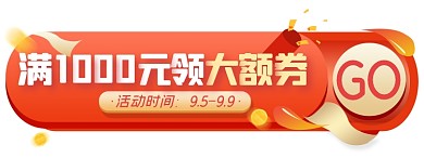 优惠券大气促销活动胶囊banner