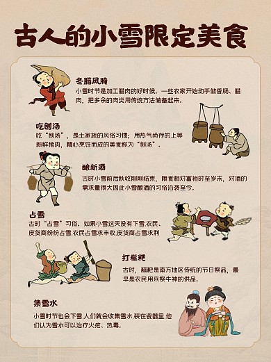 小雪节气美食习俗小红书内页配图