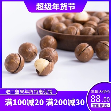 年货节春节零食干果坚果促销淘宝主图