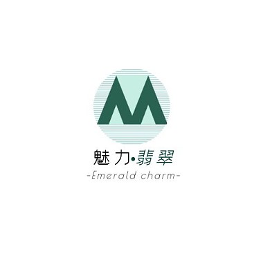 翡翠绿现代风格翡翠商标logo