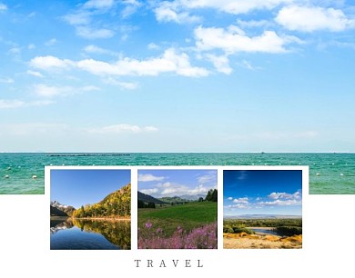 蓝天白云  摄影  旅行 风景 拼图