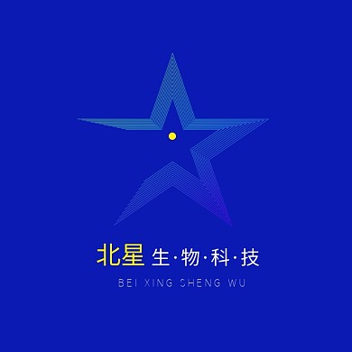 简约几何生物科技logo