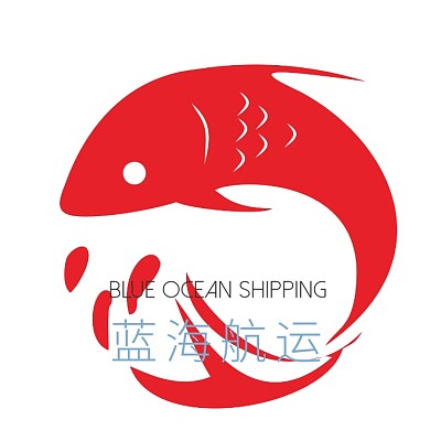 蓝色海浪古风蓝海航运品牌头像logo