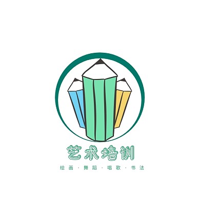 艺术教育培训兴趣班创意logo设计