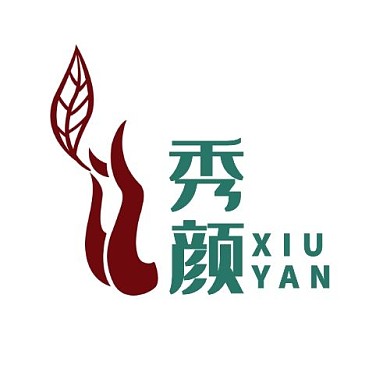 护肤品网店秀颜品牌logo