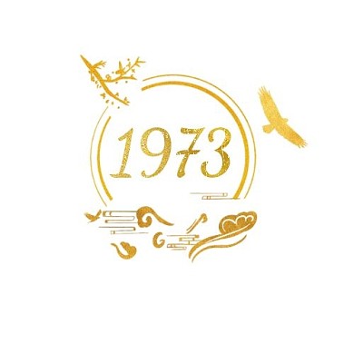 1973金色狂欢高端扁平logo