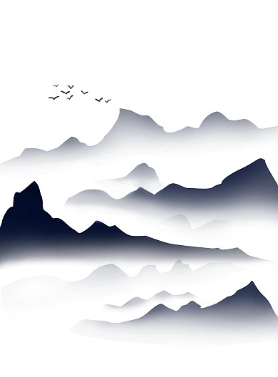 图怪兽原创元素山水画装饰画