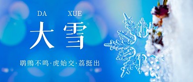 文艺简约摄影风蓝色大雪公众号首图