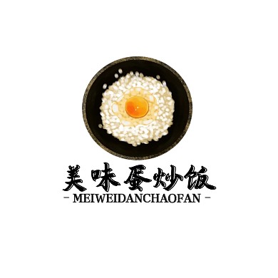 蛋炒饭logo宣传推广美食通用