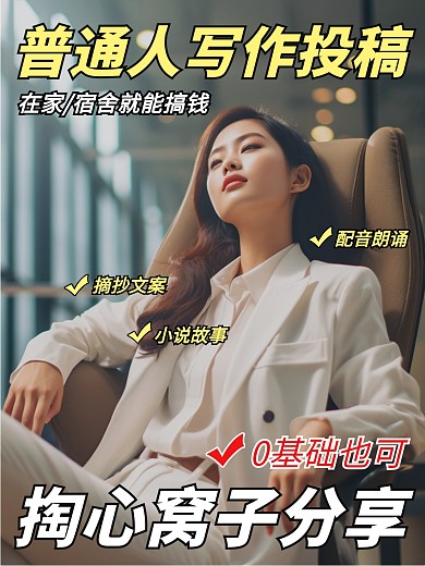 打工人副业兼职赚钱效果模板