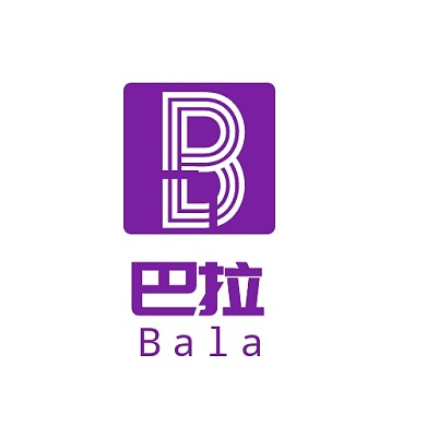 巴拉紫色字母创意LOGO设计