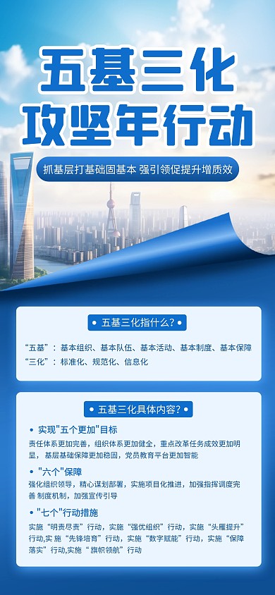 热点新闻五基三化攻坚年全屏海报