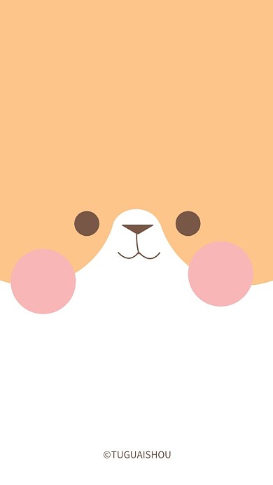 简约可爱柴犬手机壁纸