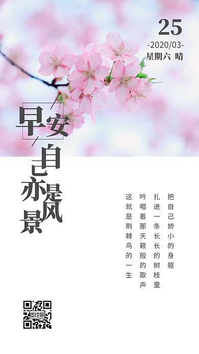 唯美风景心情春日类早安日签