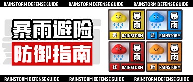 黑白暴雨避险防御指南公众号首图
