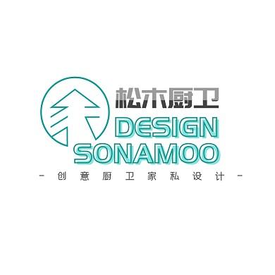 厨卫家私家居设计简约清新logo