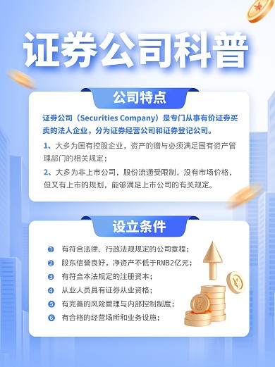 证券公司科普介绍创意金融行业小红书