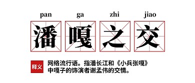 潘嘎之交网络名词白色简约公众号首图