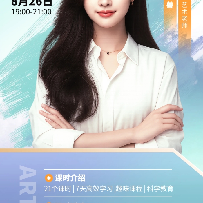 简约风艺术培训通用海报