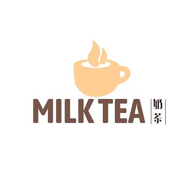 棕色简约奶茶店LOGO