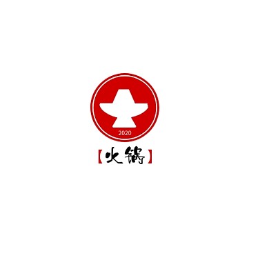 LOGO火锅红色调简约风美食小吃