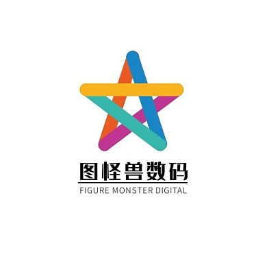 2021五角星彩色科技几何图形logo