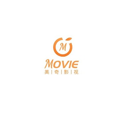 影视电影英文橙色创意标志