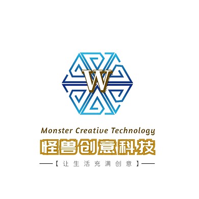金色闪光球字母创意科技公司头像logo