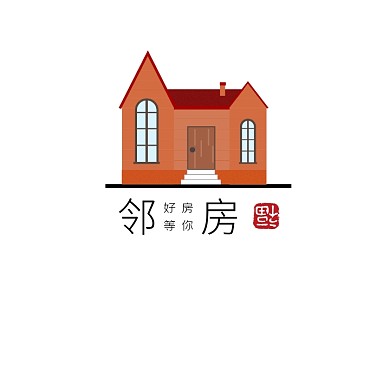 创意简约黑白古风房子宣传logo