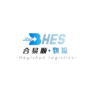 蓝色现代风格HES国际物流logo