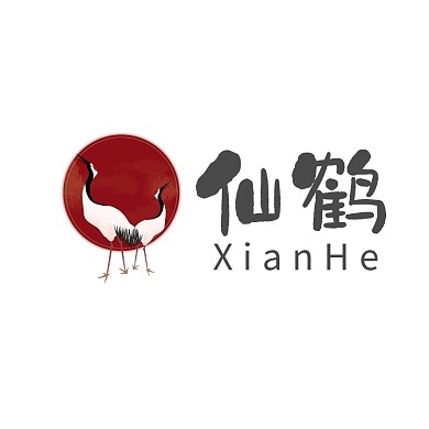仙鹤餐饮文创logo设计