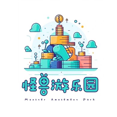卡通扁平可爱游乐园平面logo设计