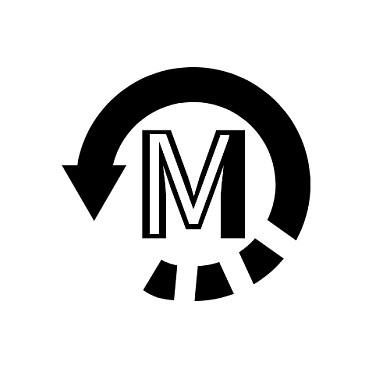字母MN简约黑白平面logo设计