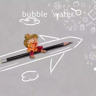 粉色气泡易拉罐手机微博封面模板